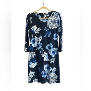Tommy Hilfiger Navy Floral Long Sleeve Dress